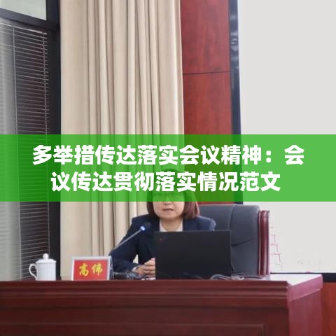 多舉措傳達(dá)落實會議精神：會議傳達(dá)貫徹落實情況范文 