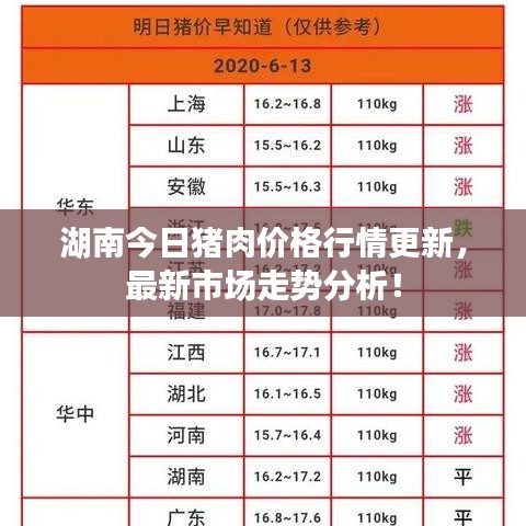 湖南今日豬肉價格行情更新，最新市場走勢分析！