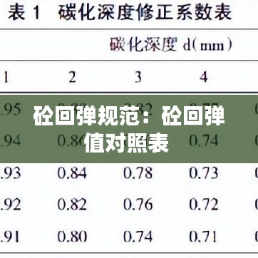 砼回彈規(guī)范：砼回彈值對照表 