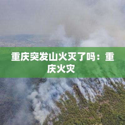 重慶突發(fā)山火滅了嗎：重慶火災(zāi) 