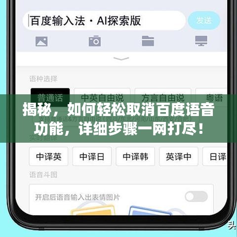 揭秘，如何輕松取消百度語音功能，詳細步驟一網(wǎng)打盡！