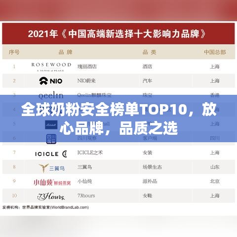全球奶粉安全榜單TOP10，放心品牌，品質(zhì)之選