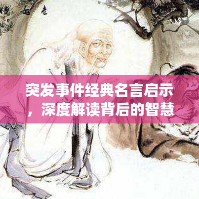 突發(fā)事件經(jīng)典名言啟示，深度解讀背后的智慧與價值
