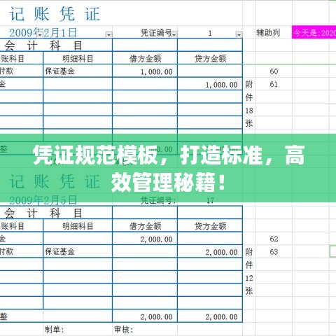 憑證規(guī)范模板，打造標(biāo)準(zhǔn)，高效管理秘籍！